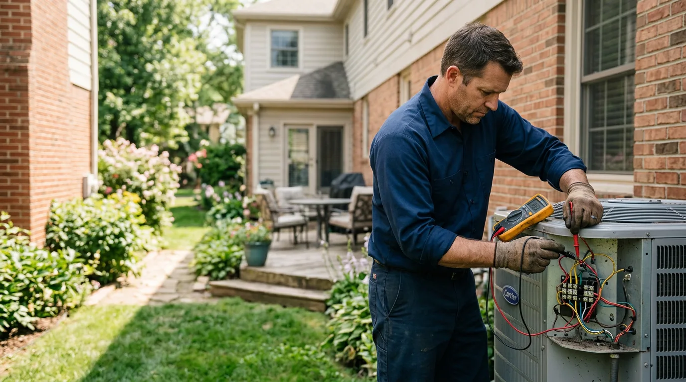HVAC technician working near Clarence, IA